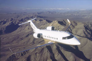 Challenger 604 in Flight